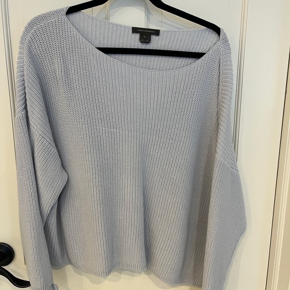 French Connection Light Blue Crew Neck Sweater